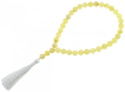 Yellow amber rosary with tassel